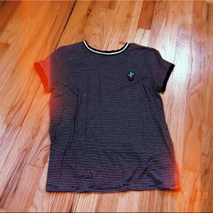 Striped tshirt with cactus embellishment